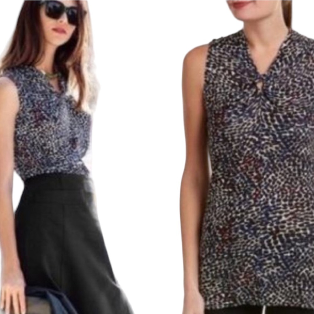 EUC CAbi Bowie Tank Sleeveless Blouse in Osaka Night Print (K)